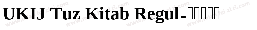 UKIJ Tuz Kitab Regul字体转换
